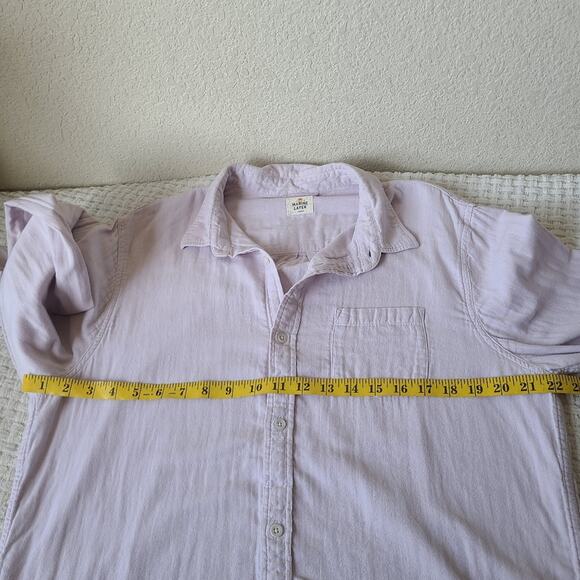 Marine Layer Augusta Button Down Light Purple Shirt Women's Size L - Picture 4 of 8